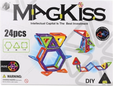 Magnetische bouwset MagKiss 24 stuks