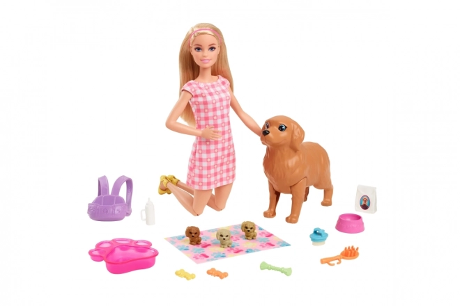 Mattel pop Barbie en pasgeboren puppy's