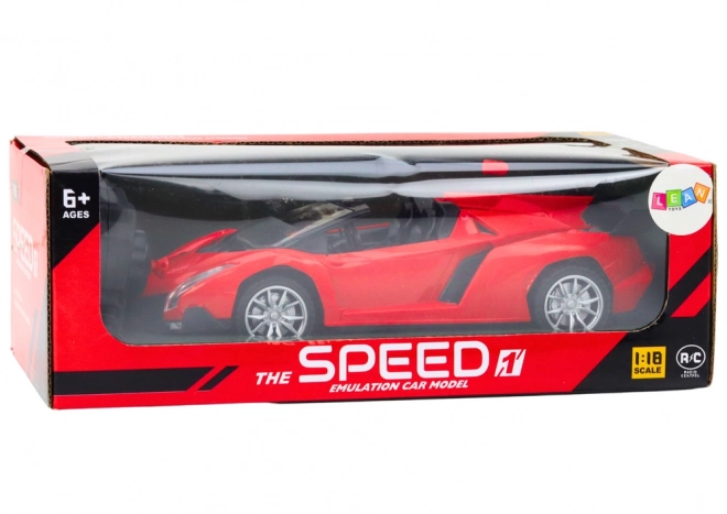 Rode sportieve RC-speelgoedauto 1:18
