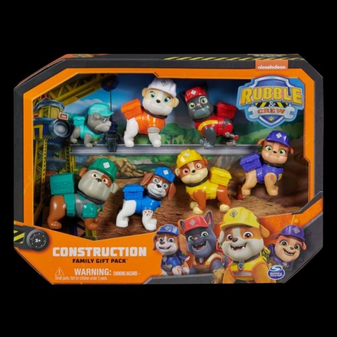 Speelfiguren PAW Patrol – Rubble en zijn team, cadeauset 7 stuks