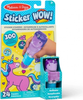 Sticker WOW! stempelboek met stickers – paarse eenhoorn