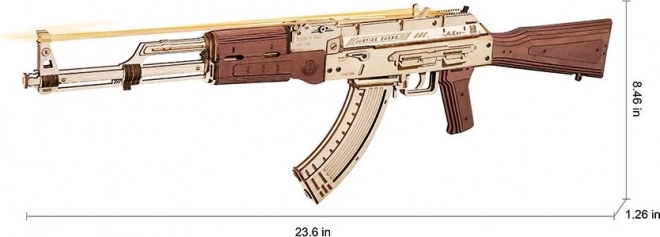 RoboTime 3D Houten Mechanische Puzzel Aanvalsgeweer AK-47