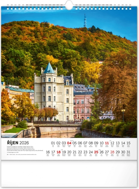 Wandkalender Tsjechische Republiek 2026