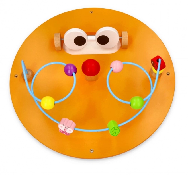 Houten wandmontessori paneel - rups