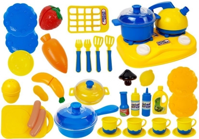 Set Little Cook Pots van kunststof servies