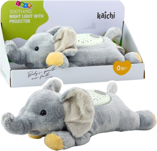 Pluchen olifant met projector en geluid