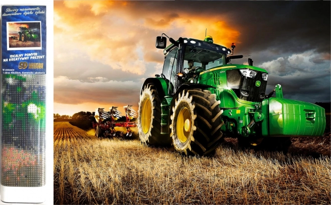 Set voor diamantschilderen - tractor op veld