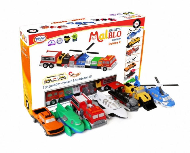 Malblo Magnetische voertuigen deluxe 2 set