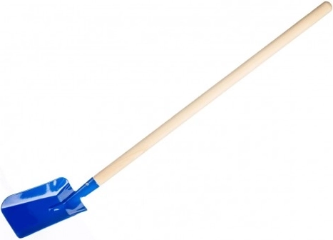 Kinder schop met houten steel 80 cm – Blauw