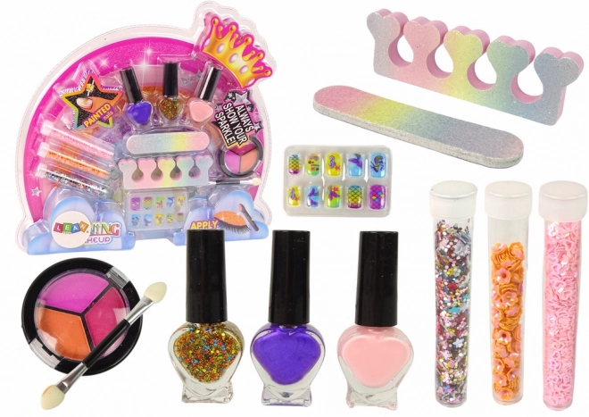 Set voor Make-up en Nageldecoratie Regenboog