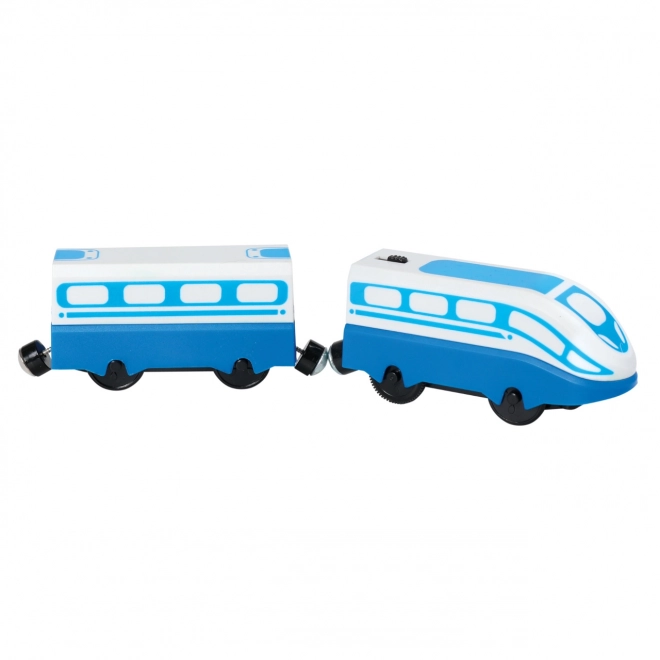 Bino hogesnelheidstrein met batterijwagon Thomas