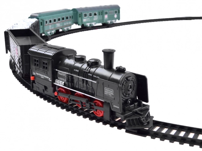 Elektrische treinset met locomotief en wagons