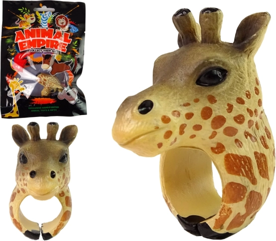 Kinder ring met giraffenkop