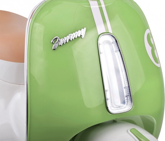 Klassieke elektrische kinderscooter oranje – Groen