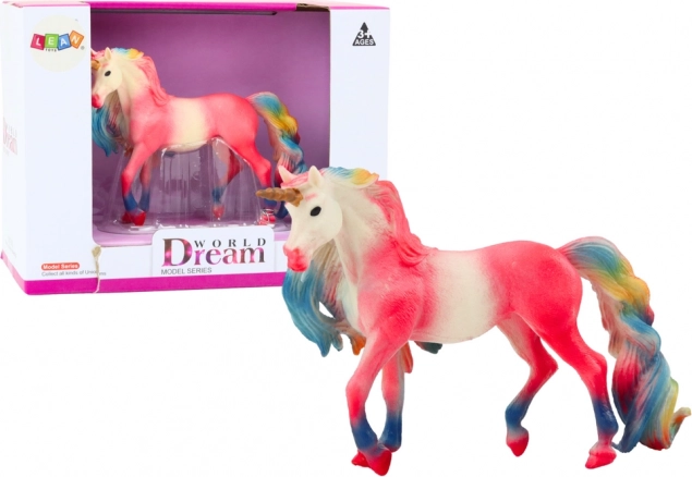 Verzamelfigurine grote roze eenhoorn 11 cm