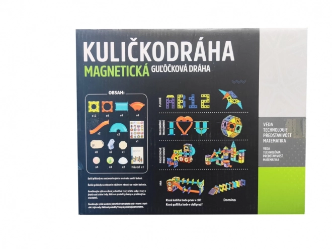 Magnetische knikkerbaan met licht – 49 stukken
