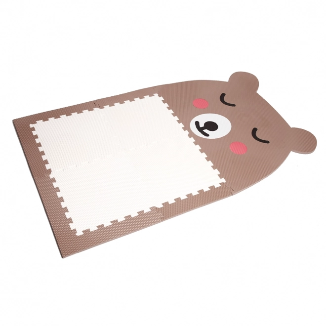 Design puzzelvloer Méďa - bruin met witte buik