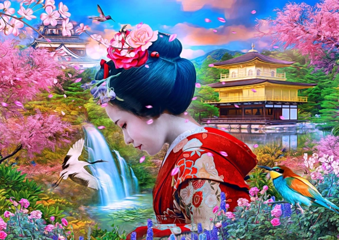 Puzzel Geisha in de tuin 1000 stukjes ENJOY