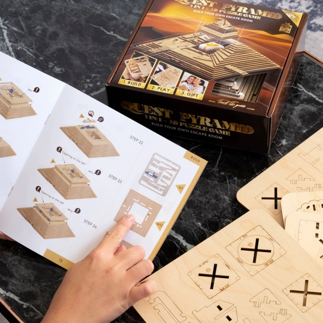 EscapeWelt 3D houten mechanische puzzel Pyramide