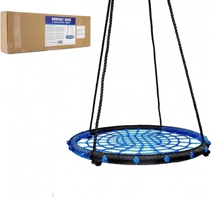 Schommelring met touwnetvulling 80 cm – Blauw