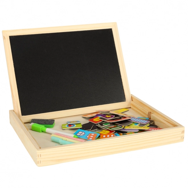 Houten magnetisch bord - stad