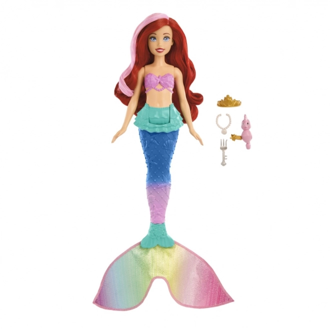 MATTEL Disney Princess pop Ariel kleine zeemeermin zwemt, verandert van kleur