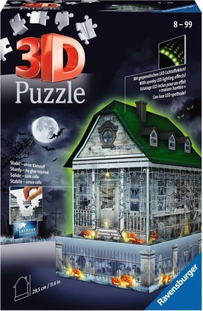Ravensburger 3D-puzzel spookhuis met lichtgevend effect 216 stukjes