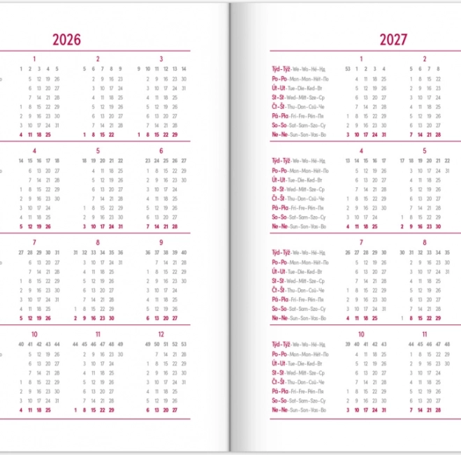 Dagelijks dagboek Paars Aprint 2026