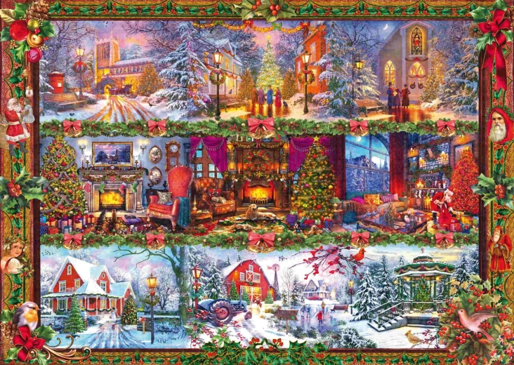 SCHMIDT Puzzel Kerstgroeten 1000 stukjes