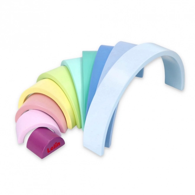 Houten regenboogpuzzel
