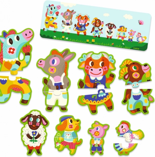 DJECO Puzzel Groot en Klein op de Boerderij