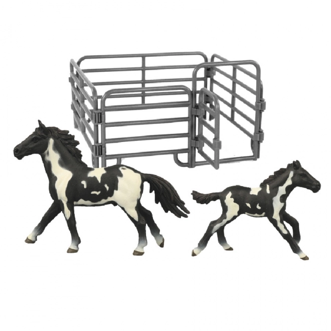 Paardenset met Hek Zwart-Wit
