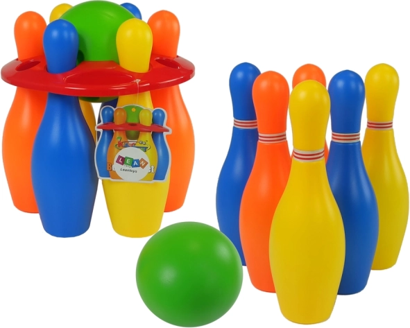 Kleurrijke kinderset voor kegelen 6 stuks, 26 cm