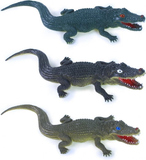 plastic krokodil 38 cm – realistisch speelgoed voor kinderen, 3 soorten