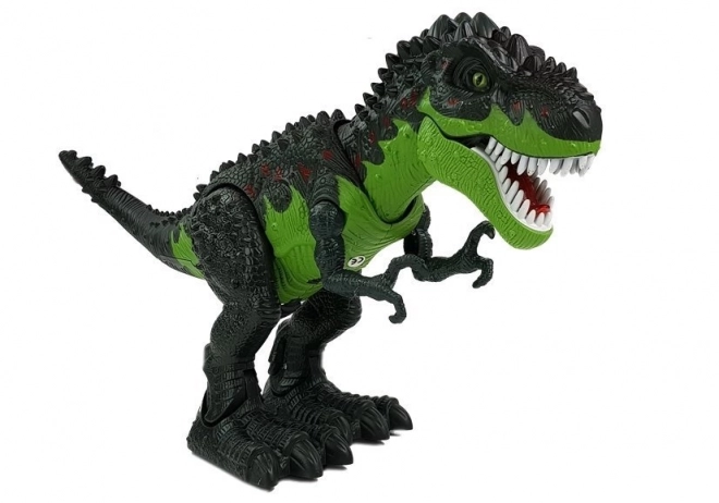 Batterij Dinosauruseieren Leggen Brandend Vuur Stoom Groen