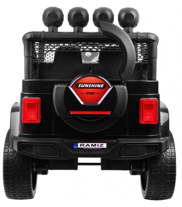 Elektrische kinderauto Raptor Drifter zwart met afstandsbediening en 4x4 aandrijving