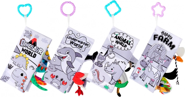 Set van zachte sensorische boeken voor baby's 4 stuks