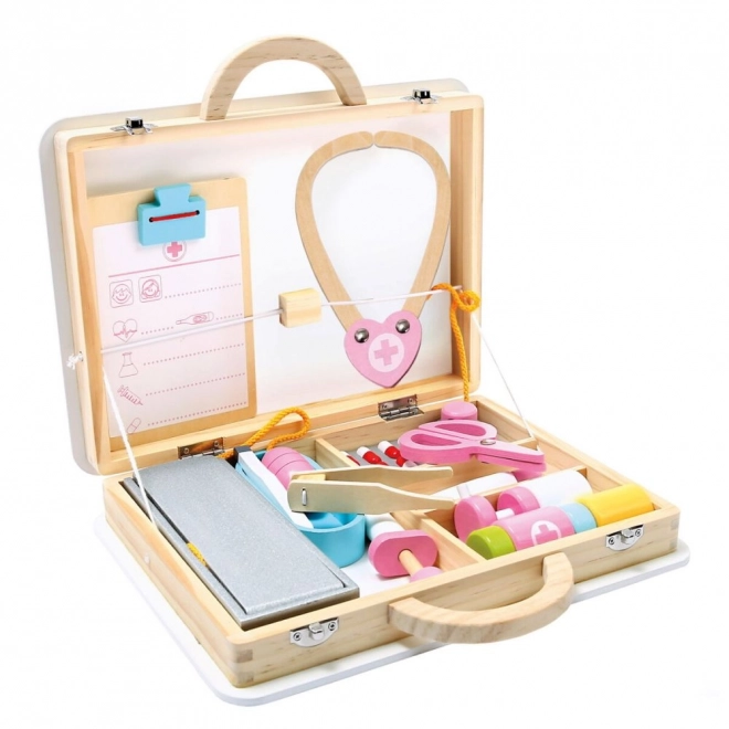 Bino Medische set in houten koffer