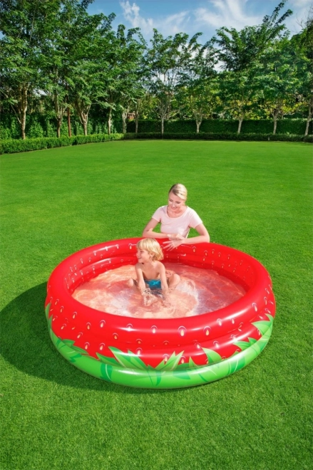 Kinderzwembad Sweet Strawberry 2+ pierenbadje 160x38cm BESTWAY + reparatiepatch