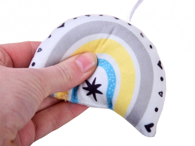Mobiele muziekdoos voor kinderen met regenboog