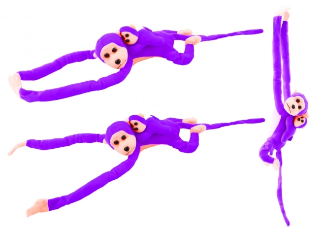 Paarse pluchen aapje met jong