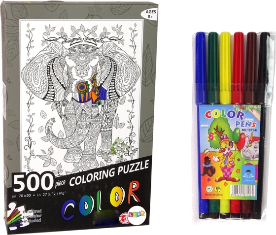 Kleurpuzzel 500 stukjes Olifant