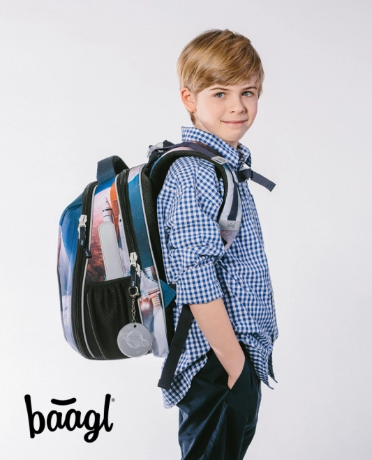 Baagl schoolset Space Shuttle: boekentas, etui, zak