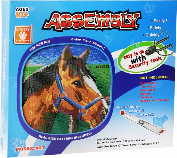Grote mozaïek paard