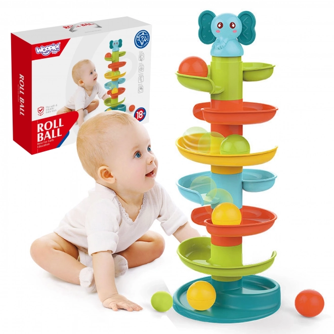 Spirale knikkerbaan voor peuters
