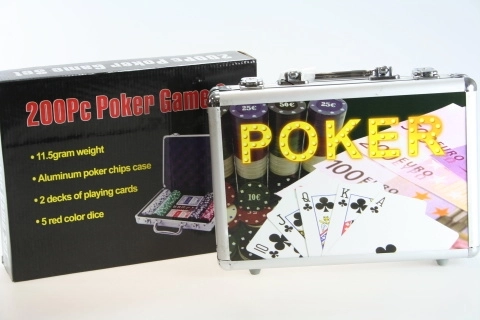 Pokerset in een koffertje