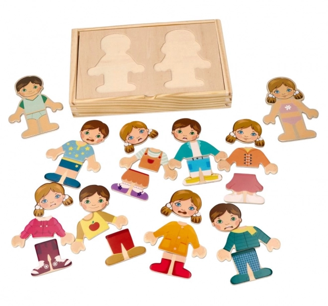 Magnetische verkleedset voor kinderen van de wereld