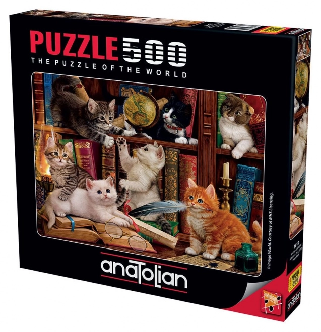 Puzzel Katjes in de bibliotheek 500 stukjes