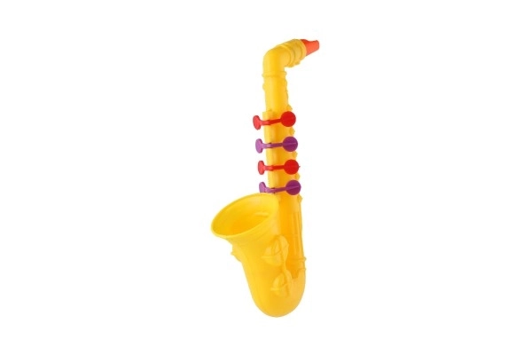 Saxofoon plastic 24cm 2 kleuren in zakje