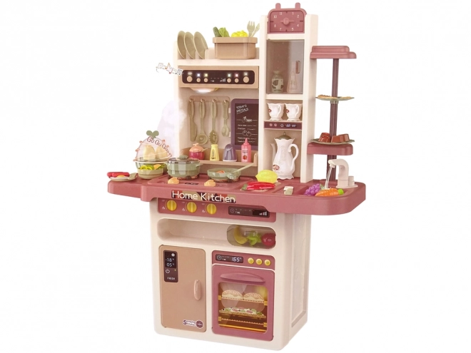 Kinderkeukentje met water, stoom en geluiden - 65 accessoires